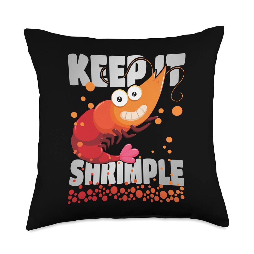 8487 Keep it Shrimple Throw Pillow